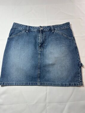 Tommy Hilfiger Washed Blue Denim Mini Skirt
